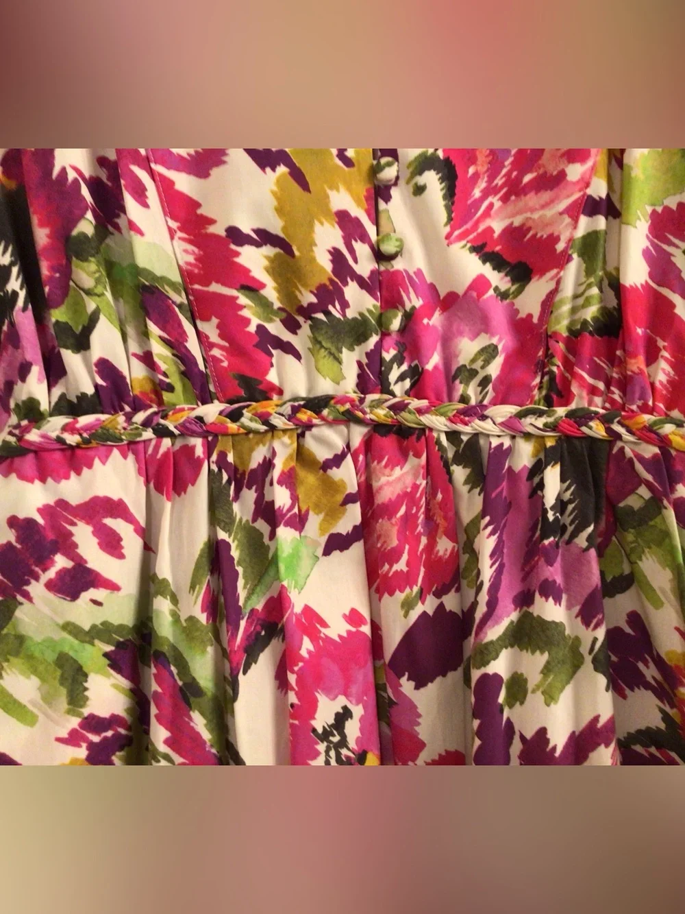 MISA Los Angeles /Setareh Floral-Print Belted Midi Dress - Sz. S - NWT